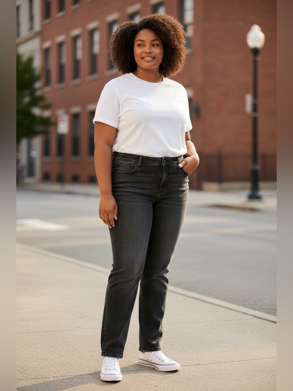 Torrid Bombshell Straight Leg Jeans in Faded Black Wash